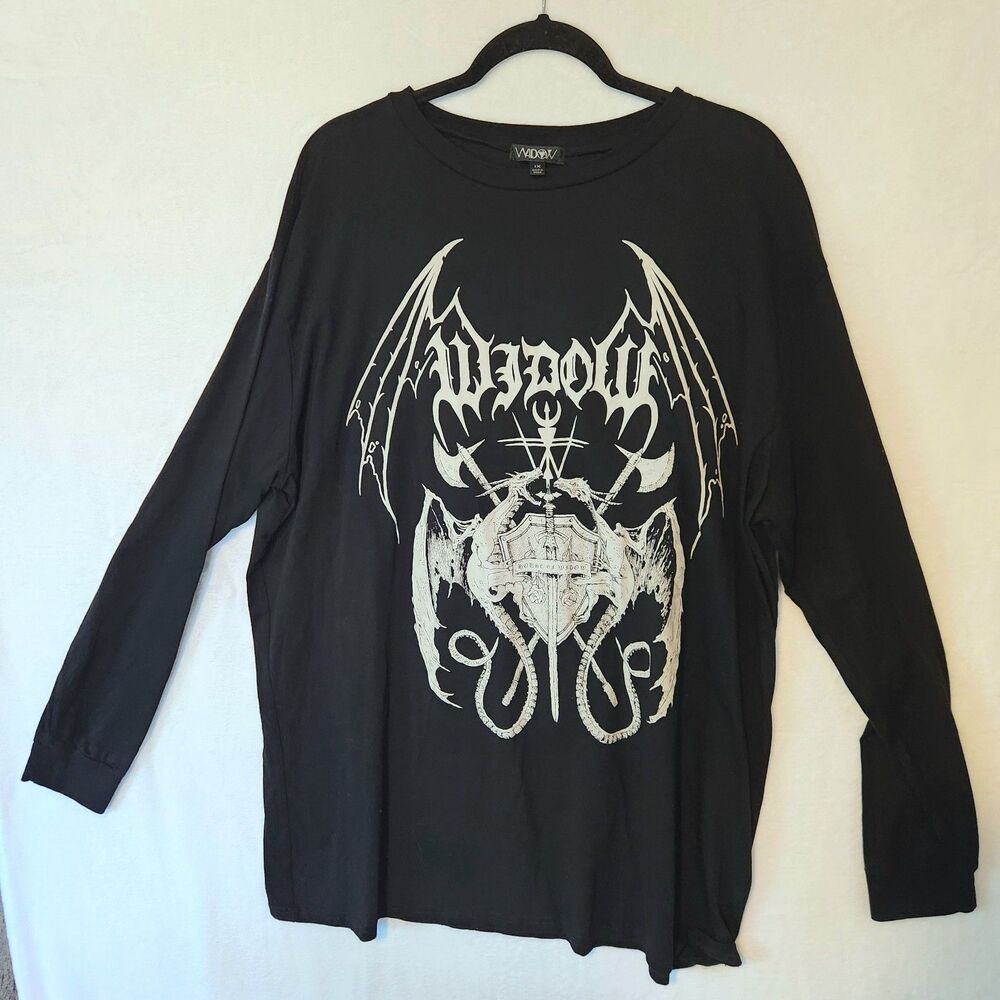 Dolls Kill Womens' 1X House of Widow World Takeover Long Sleeve T-Shirt